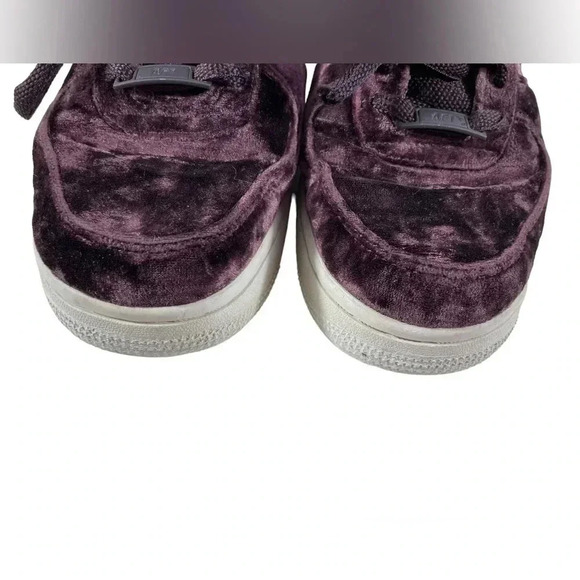 Nike Air Force 1 ‘07 Trainers In Burgandy Velvet Size 5.5 - Picture 4 of 12